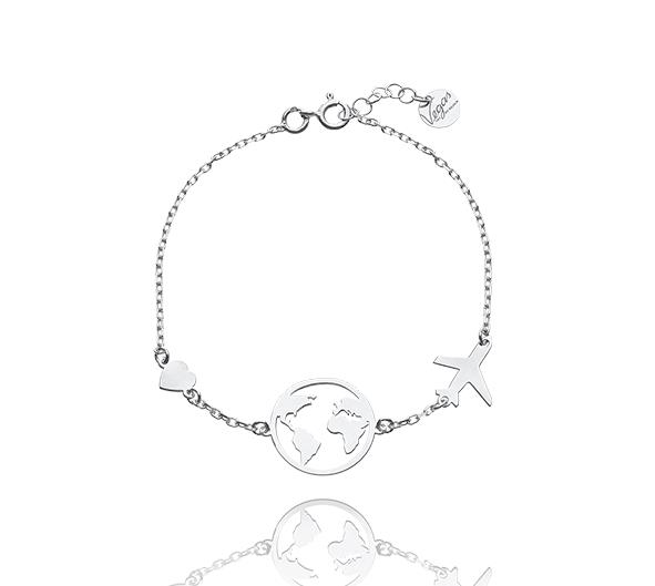 Armband "Wereld" Zilver